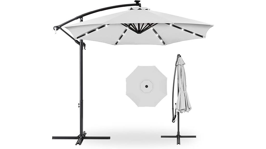10ft solar led umbrella