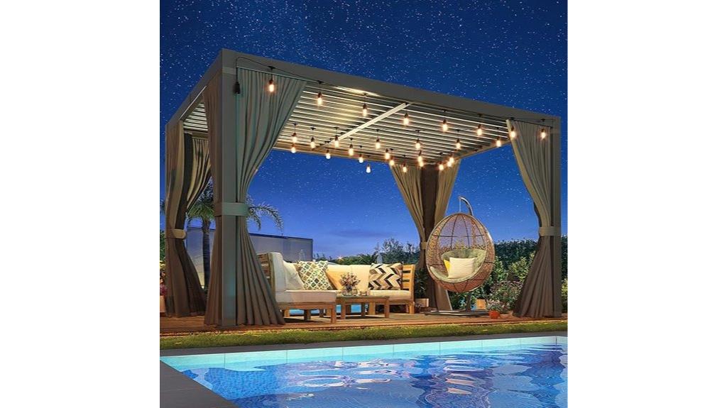 10x12 ft aluminum pergola