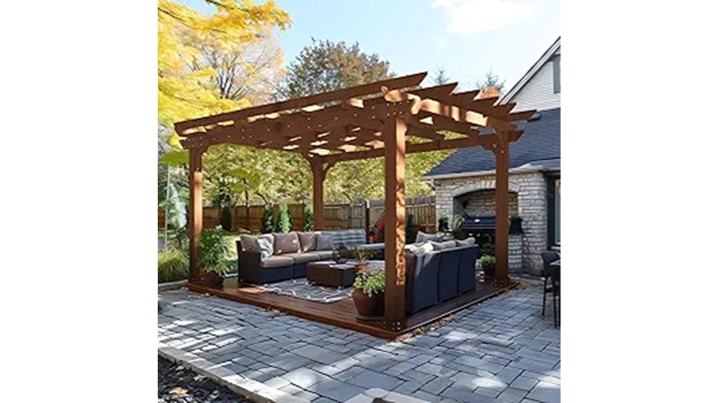 10x12 ft cedar pergola