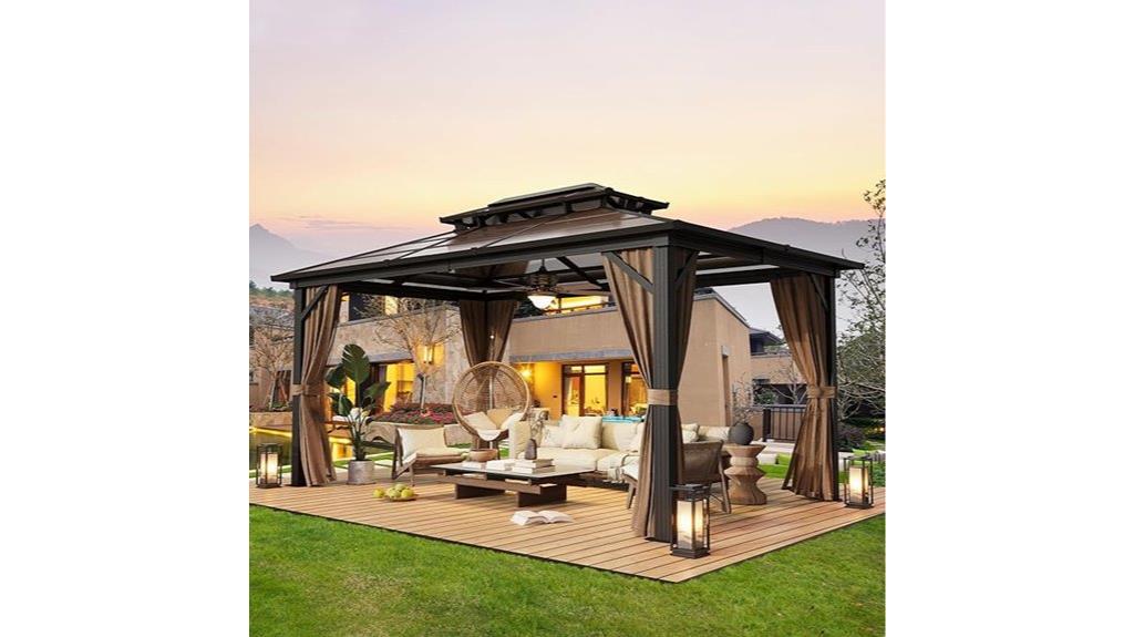 10x13 gazebo with curtains