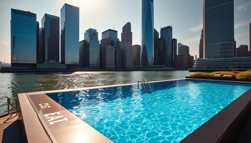 NYC floating pool location