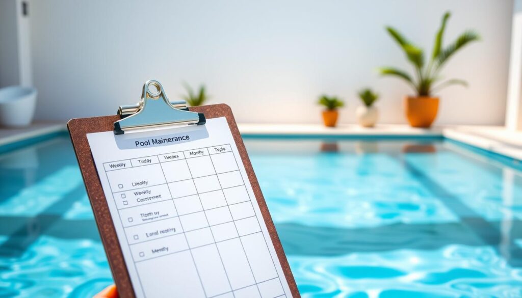 Pool maintenance schedule