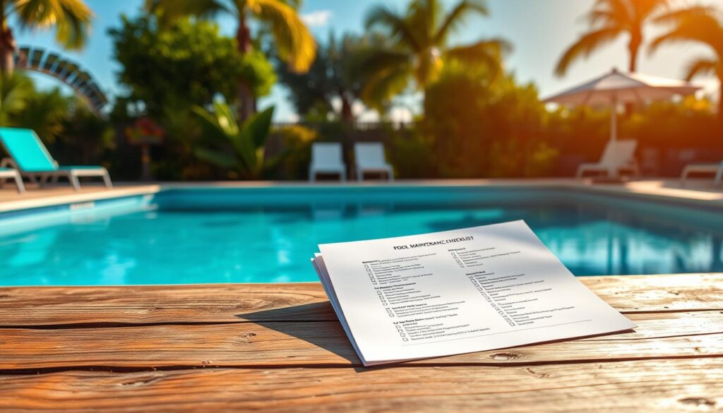 Vacation pool maintenance checklist