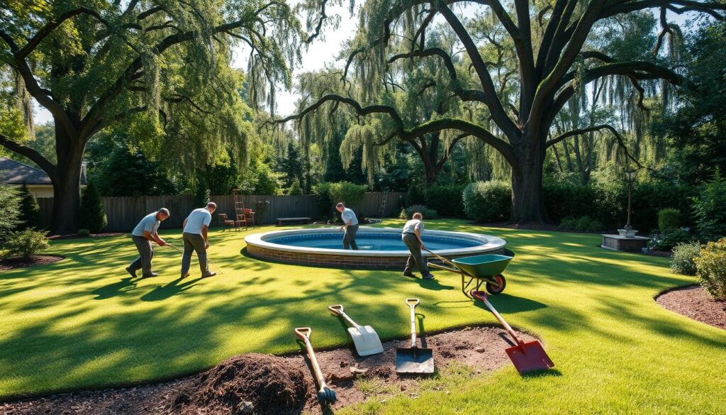 backyard preparation