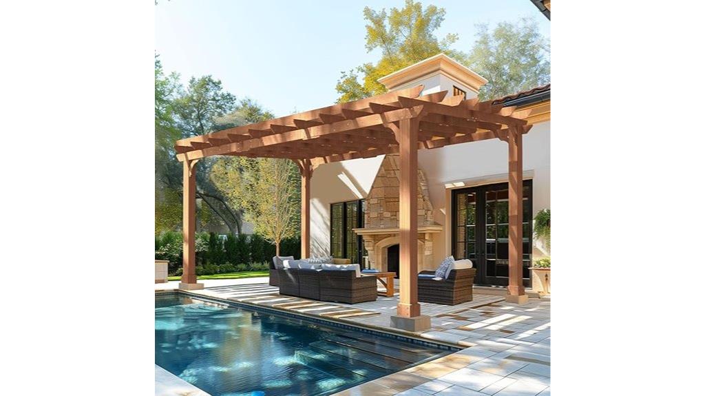 cedar outdoor pergola kit