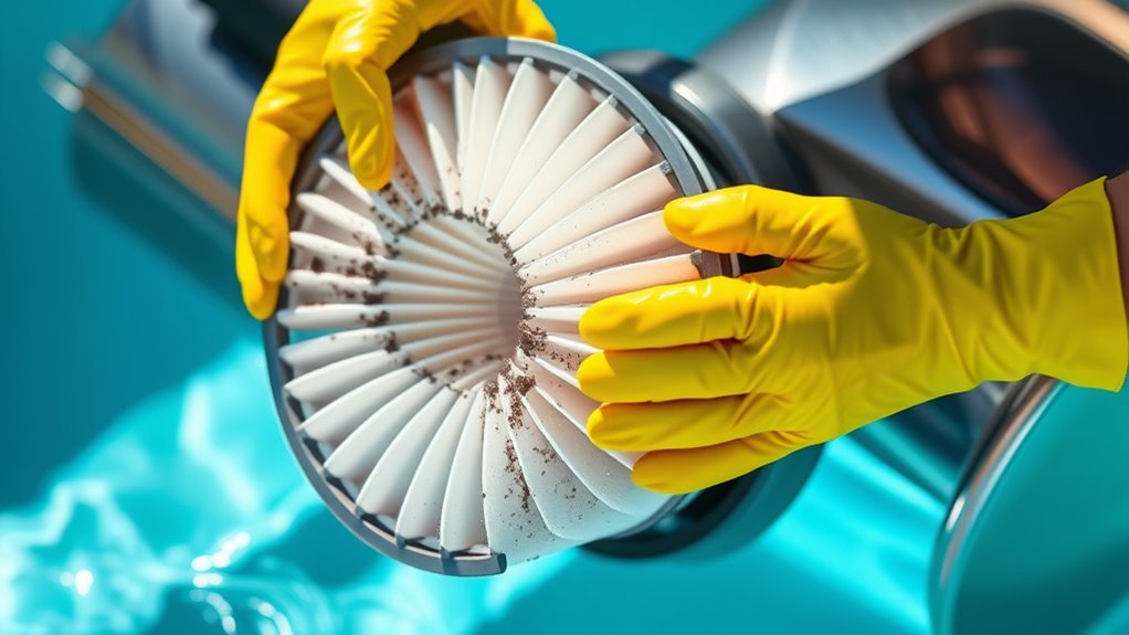 clean backwash filter pool