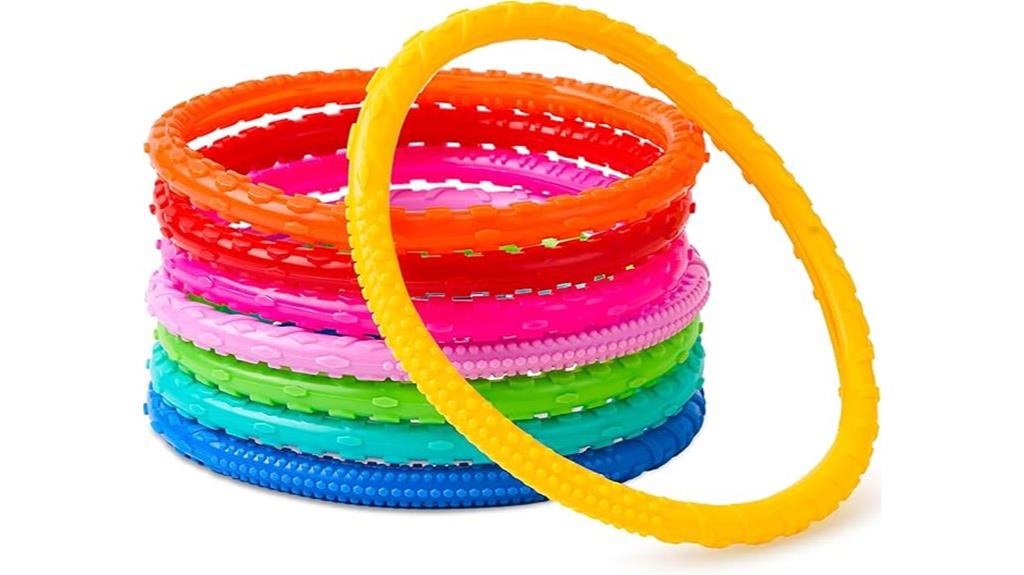 colorful kids pool ring set