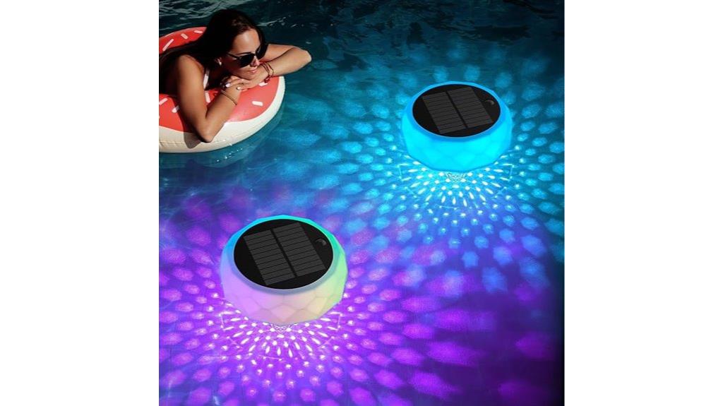 colorful waterproof pool lights