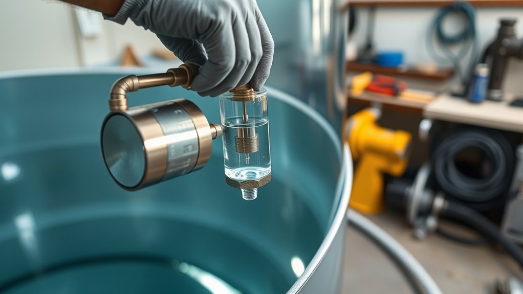 connect water leveler securely