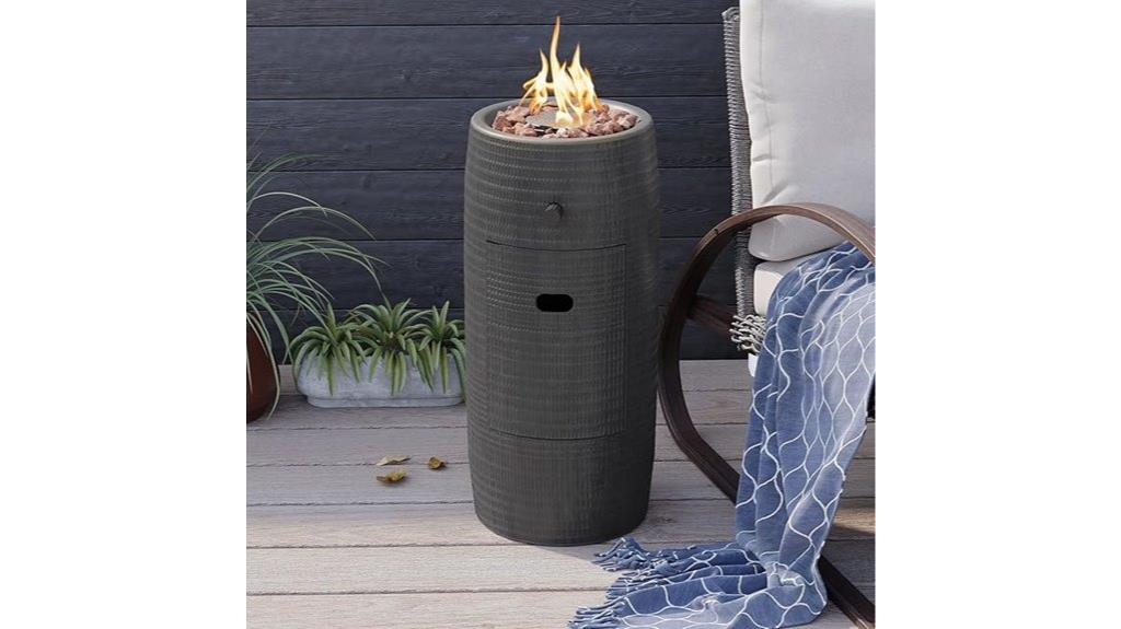 cozy outdoor fire table