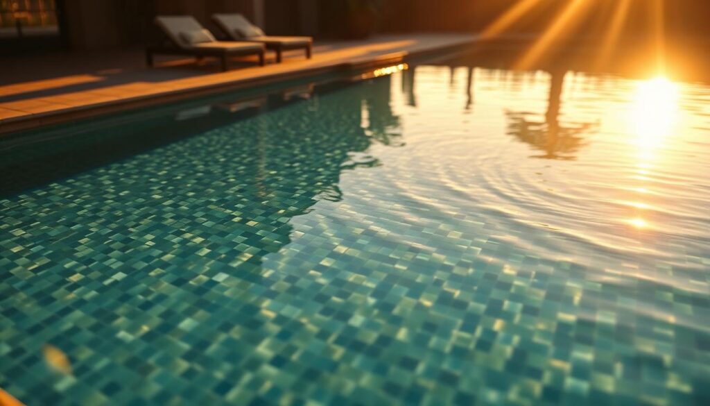 glass tile pool finishes
