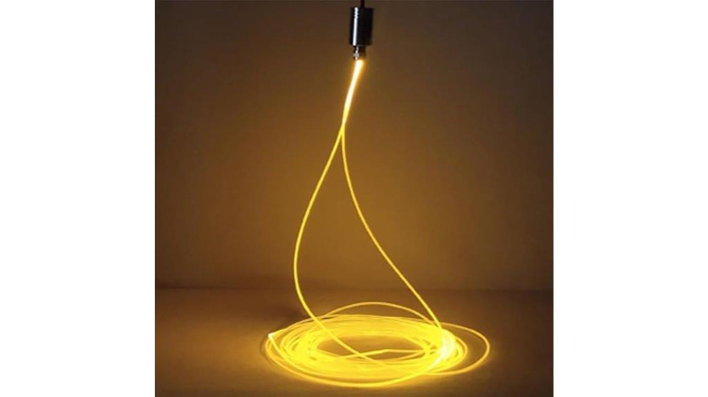gold yellow side glow fiber