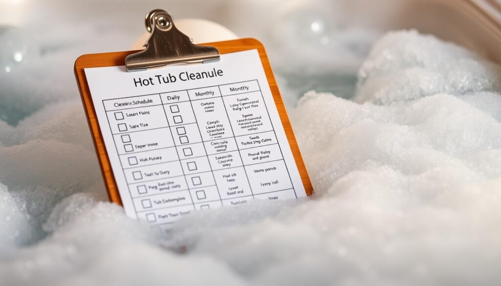 hot tub cleaning schedule