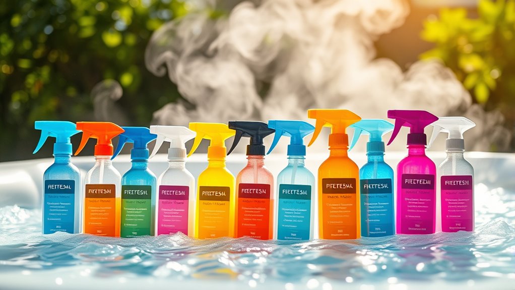 hot tub filter cleaning sprays