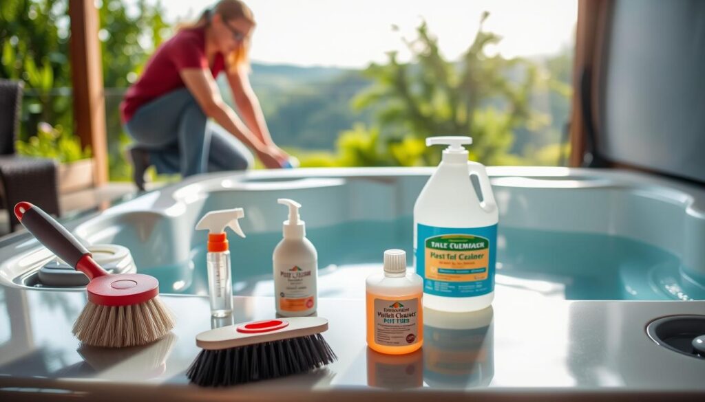 how to clean a hot tub steps