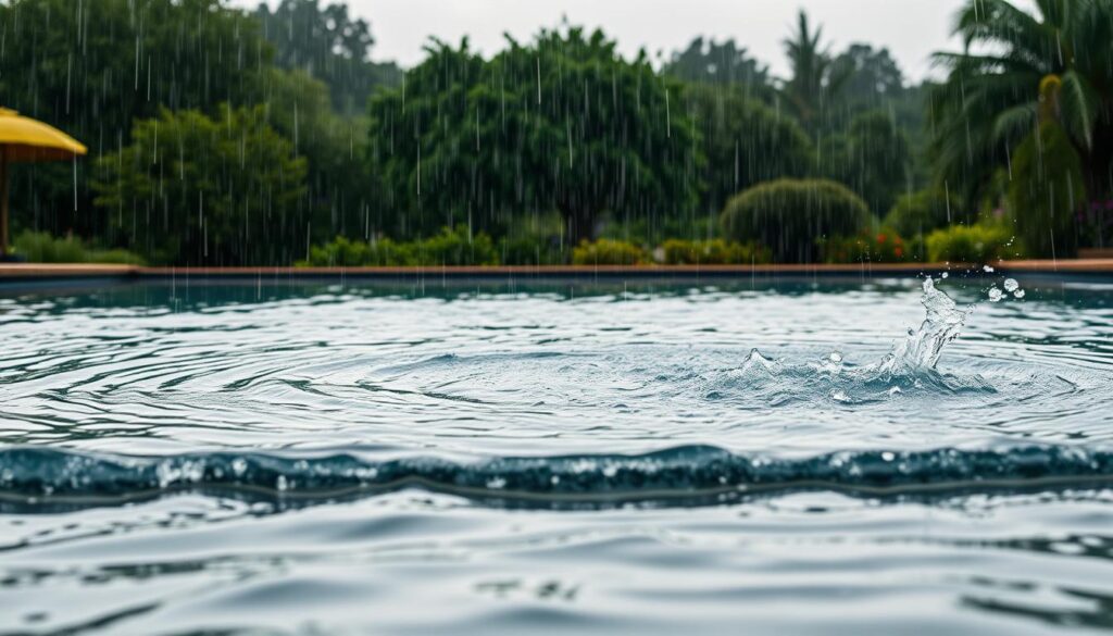 impact of heavy rain on pool
