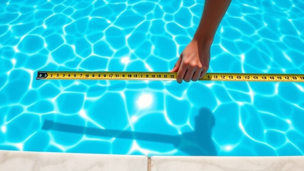 measure pool width accurately