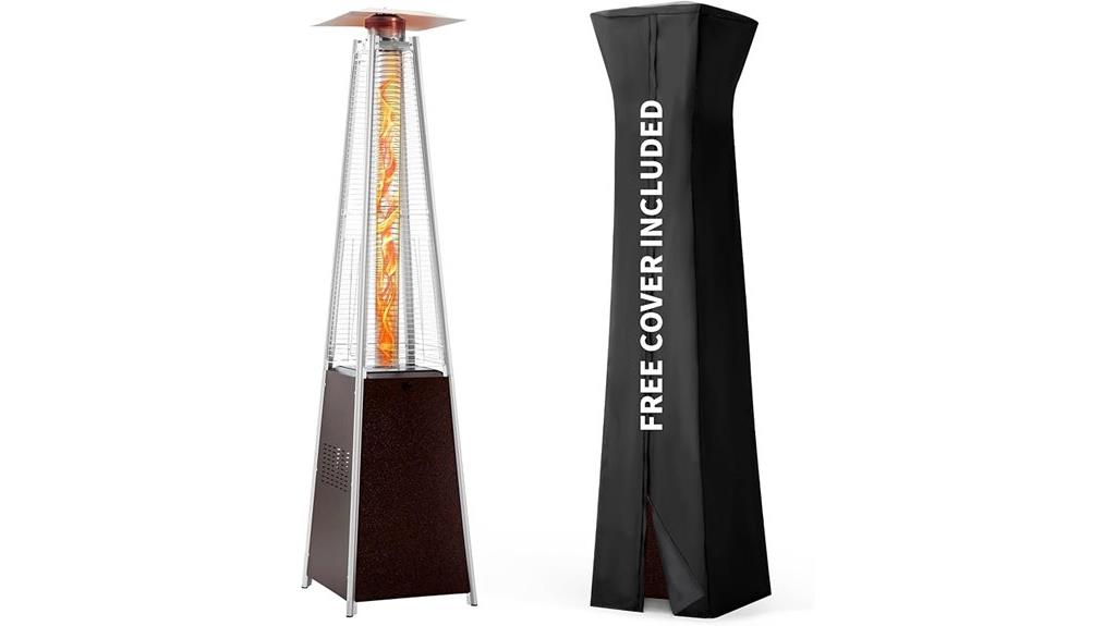 outdoor pyramid flame heater