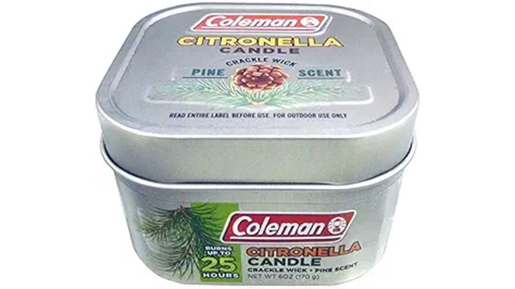 pine scented candle tin