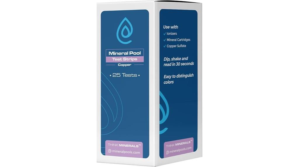 pool copper test strips
