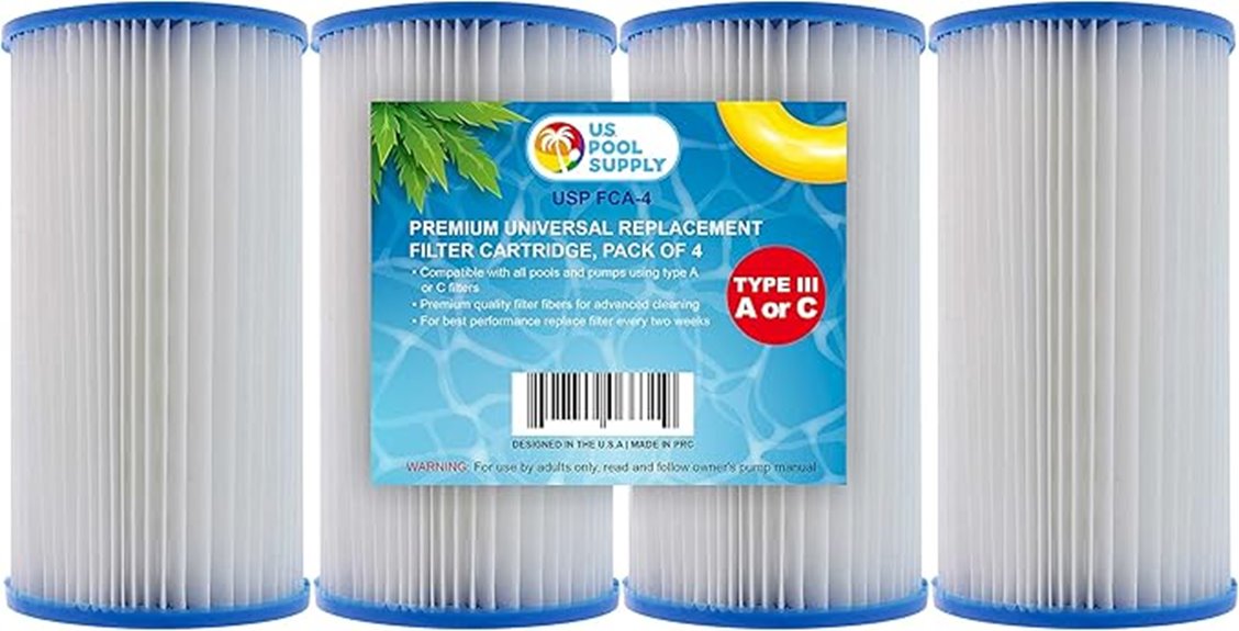 pool filter cartridge set