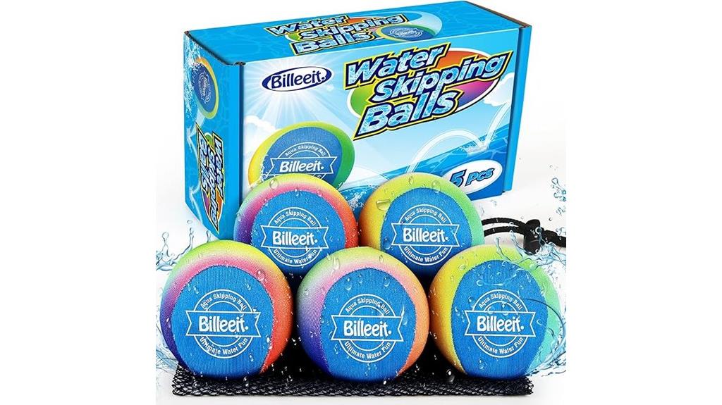 pool water skipping balls