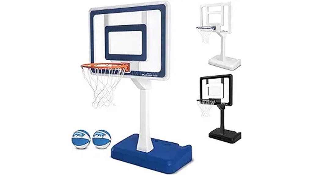 poolside basketball game