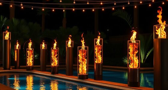 poolside fire column options