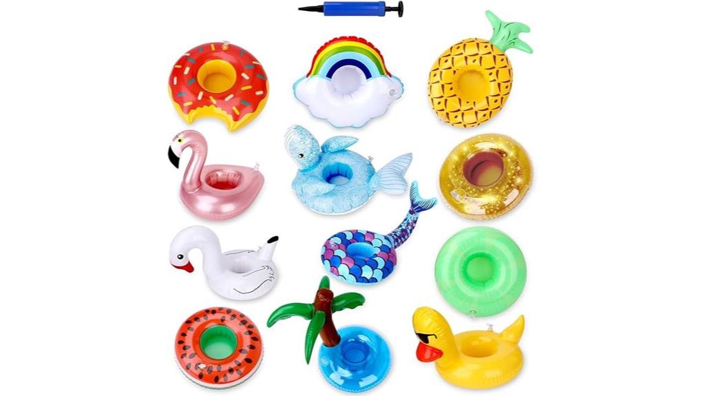 poolside inflatable drink holders