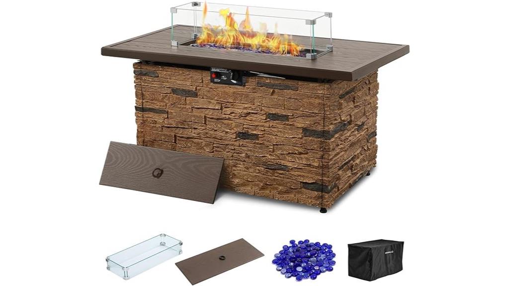 propane fire pit set