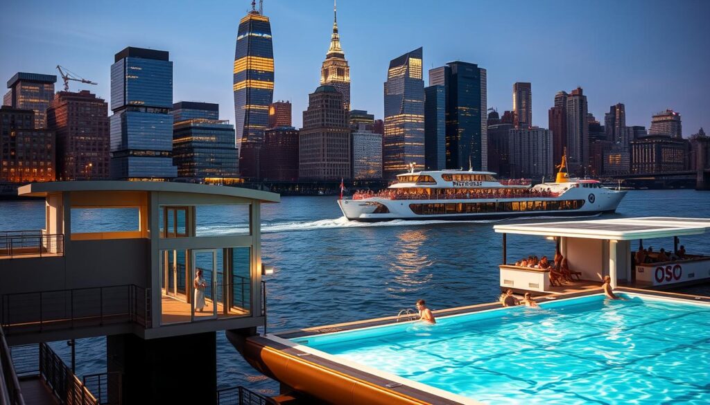 public transportation to floating pool