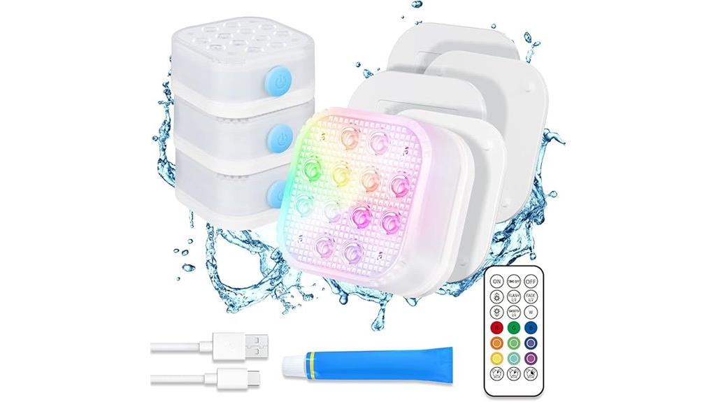 rechargeable pool light set
