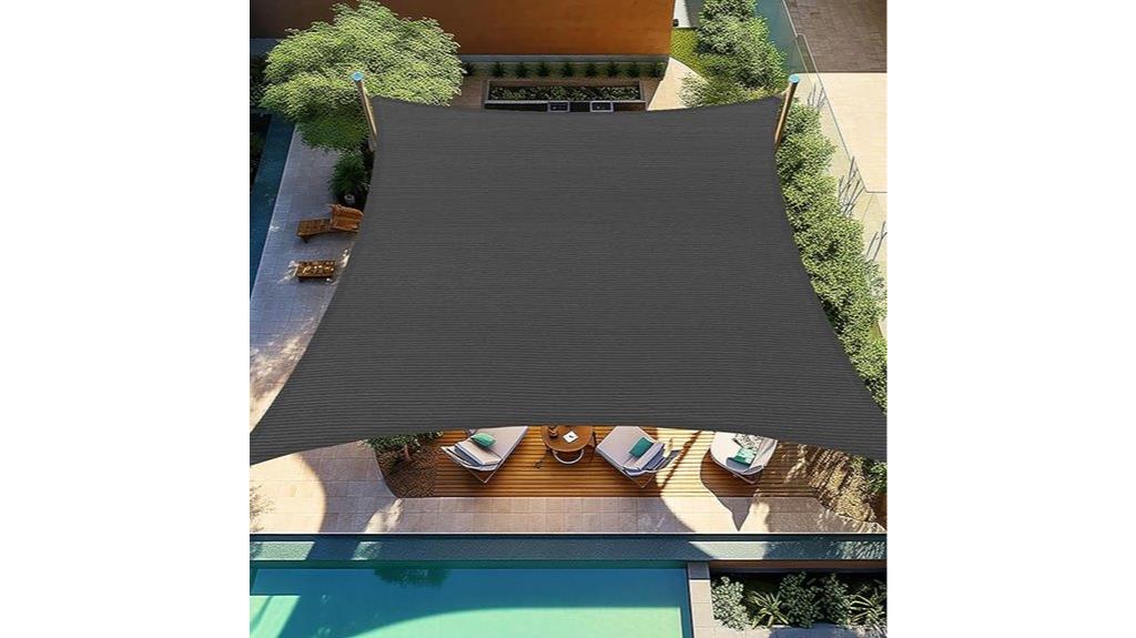 rectangular dark grey sail