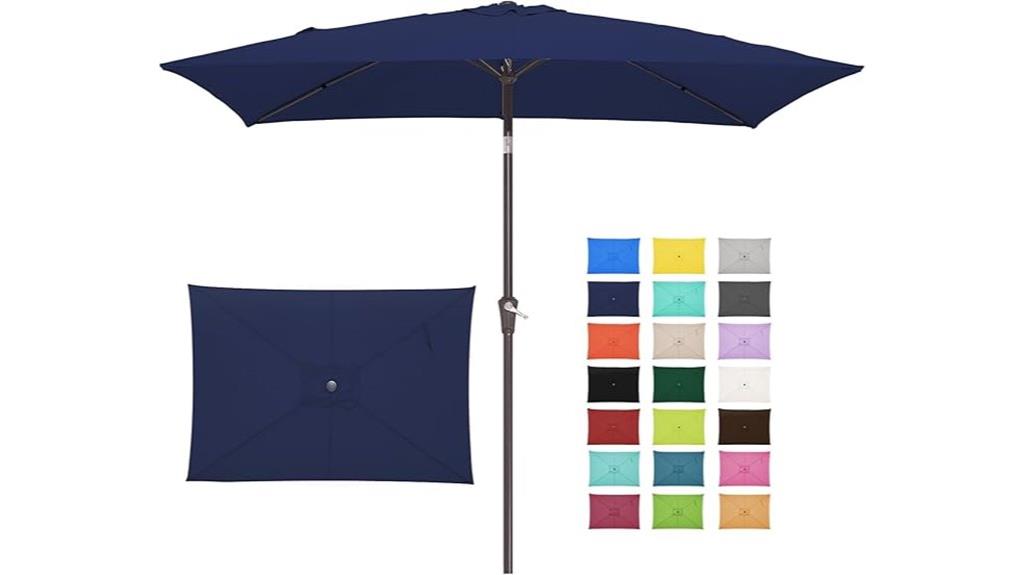 rectangular tilt crank umbrella
