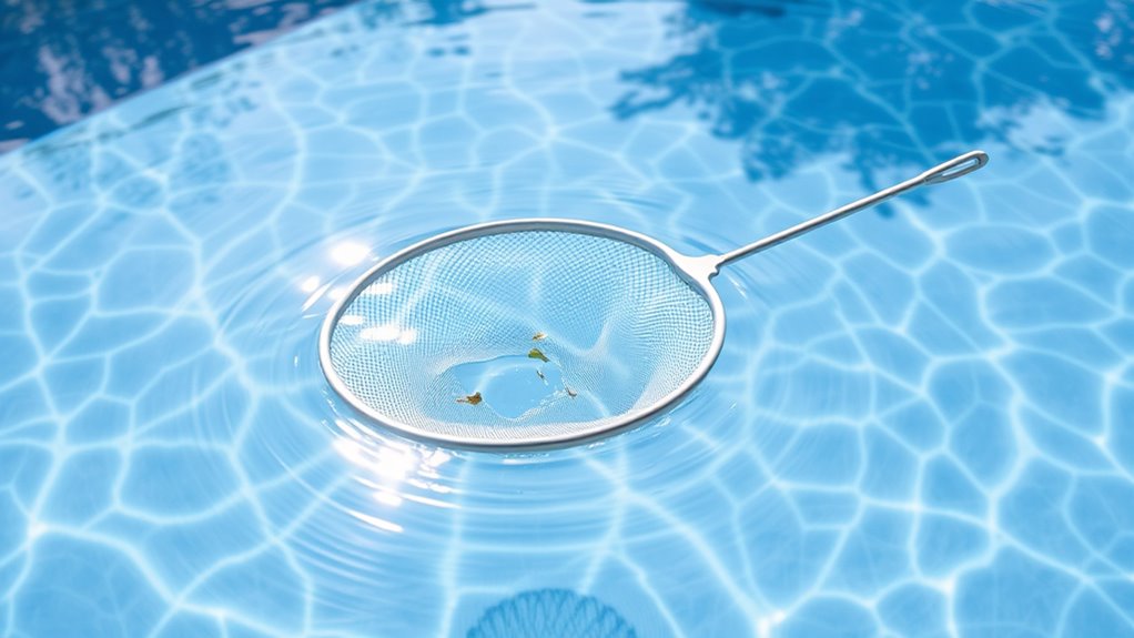 remove floating debris regularly