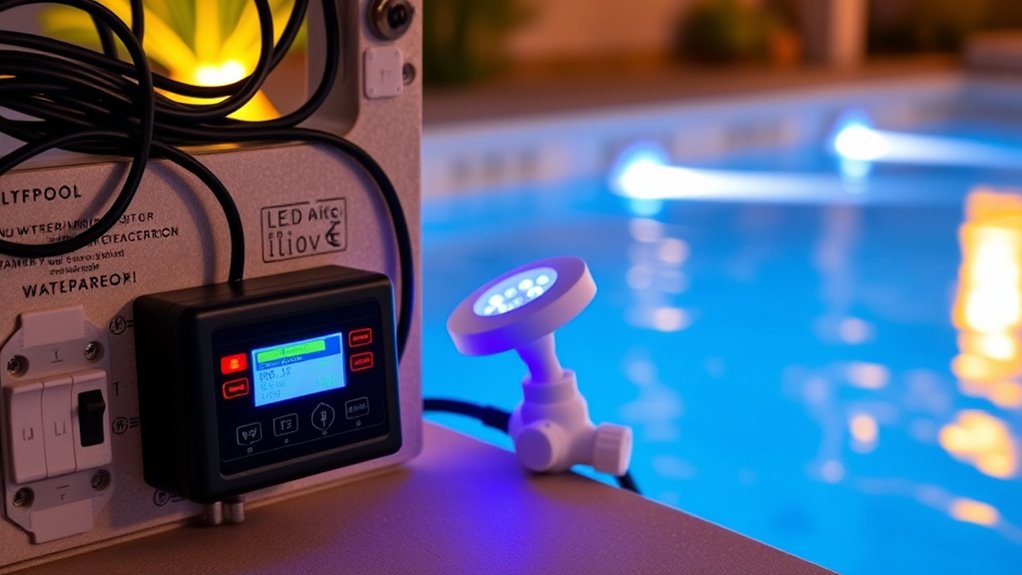 safe well lit pool environment