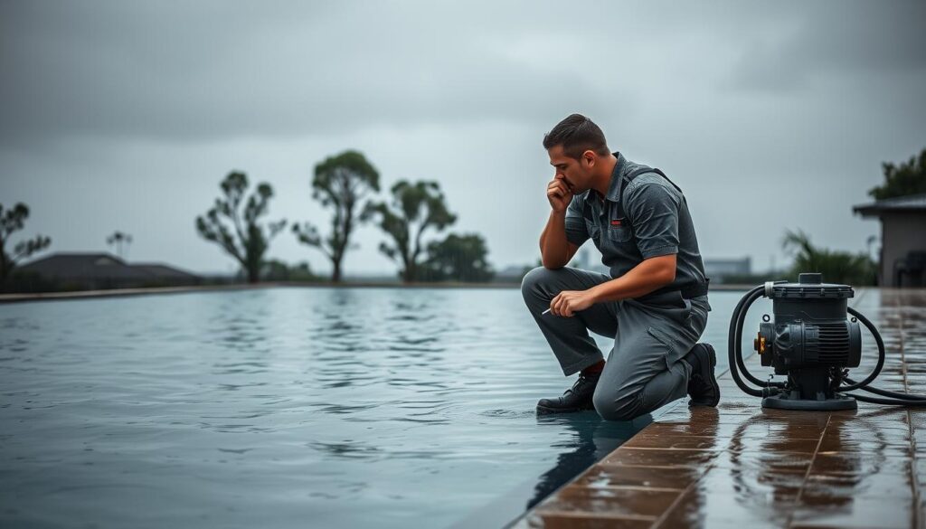 should you service pools on a rainy day