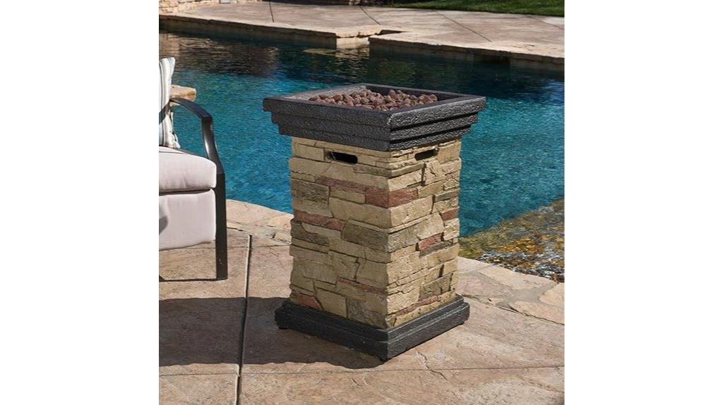 stone mgo fire column