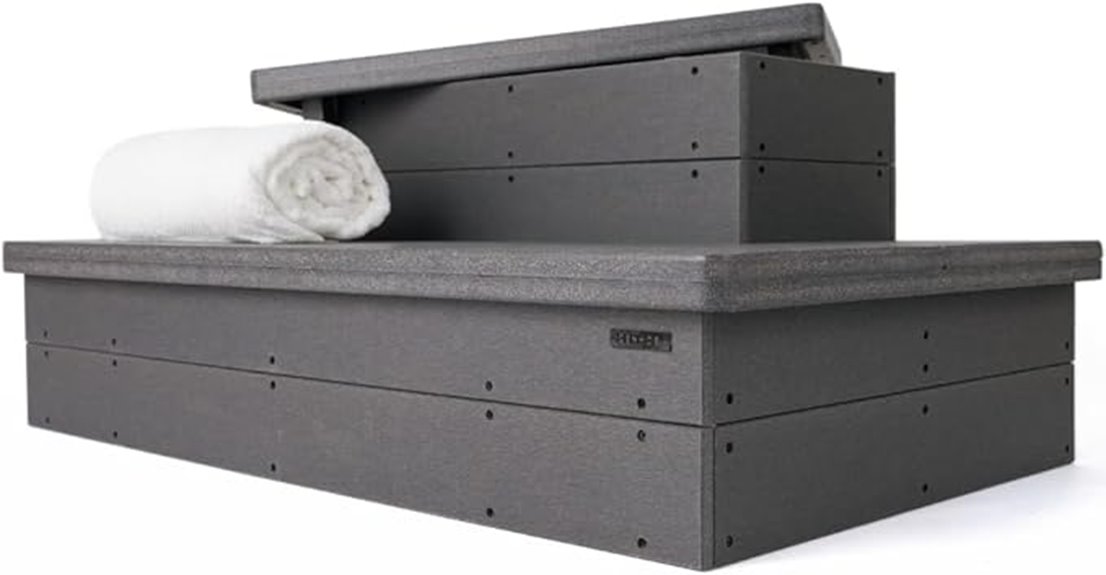 sturdy hot tub storage