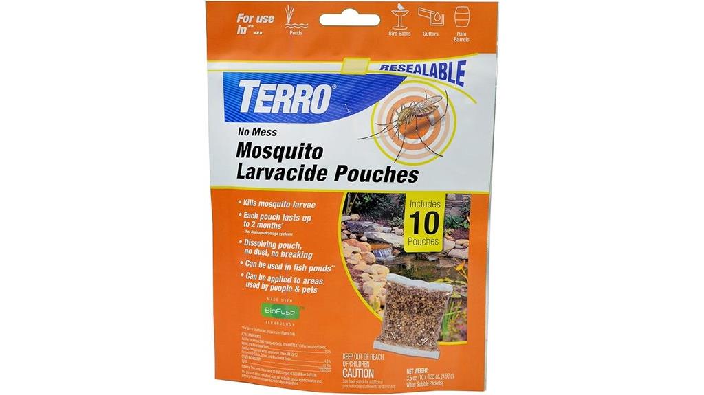 ten mosquito larvicide pouches