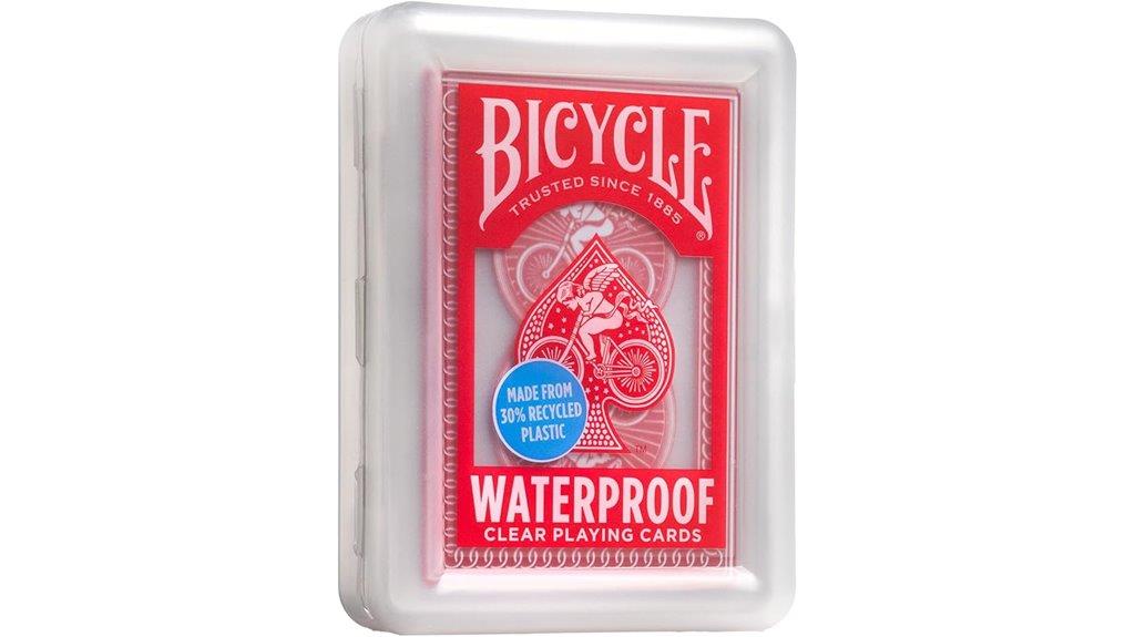 waterproof red bicycle cards