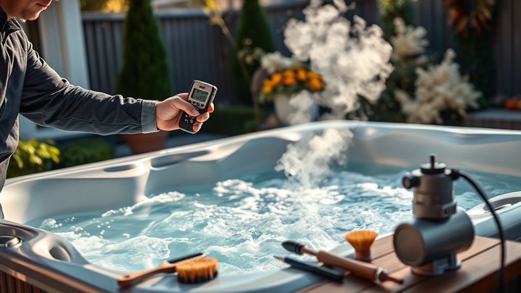 year round hot tub maintenance