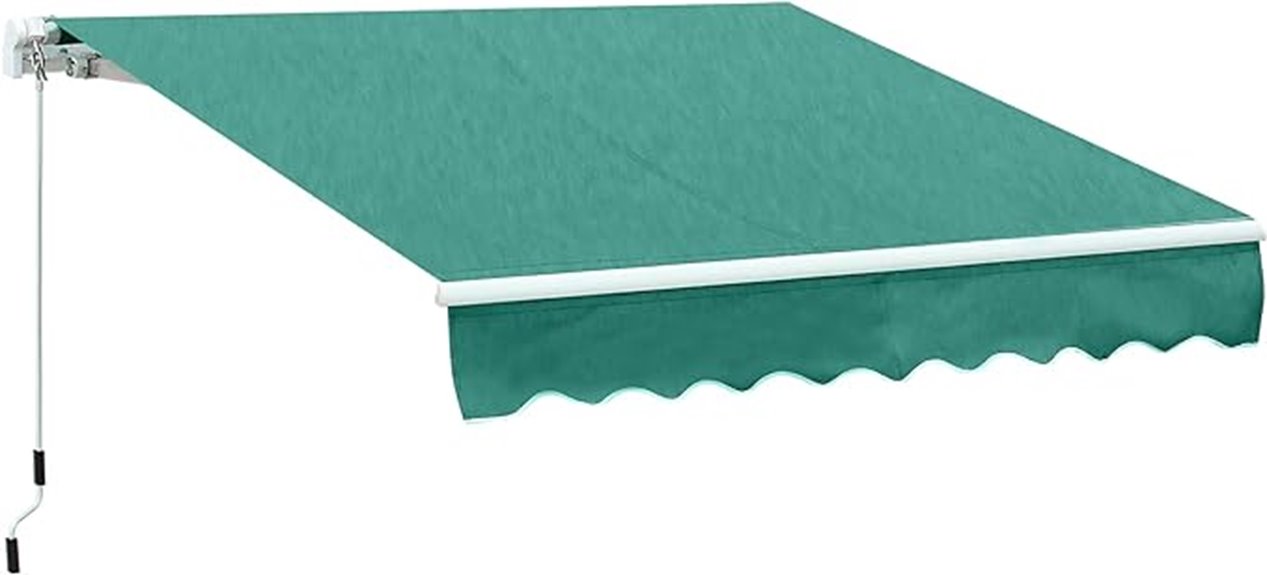 10x8 manual patio awning