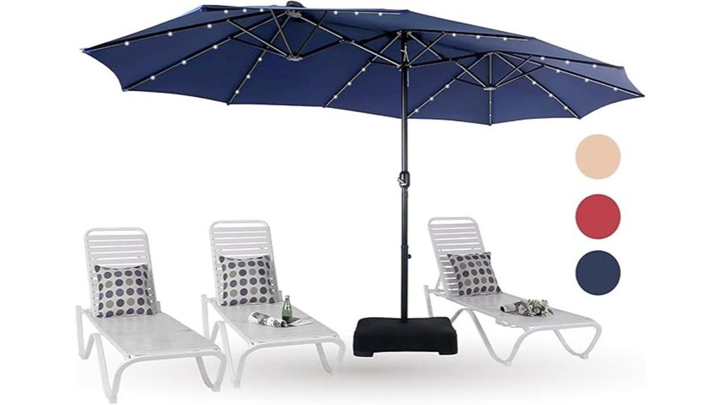 15ft solar patio umbrella