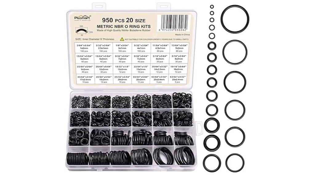 950 piece rubber o ring set