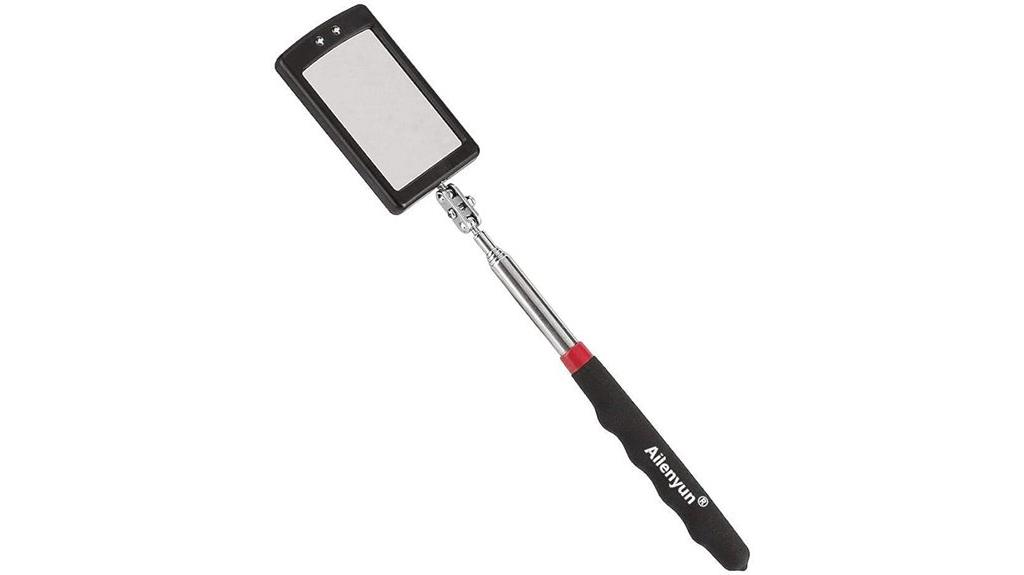 adjustable lighted inspection mirror