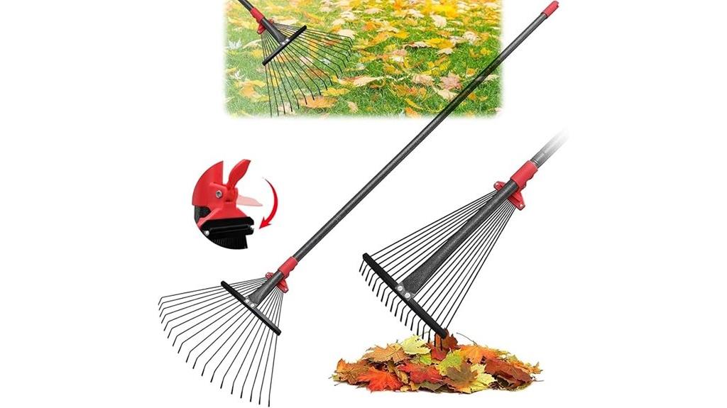 adjustable metal leaf rake