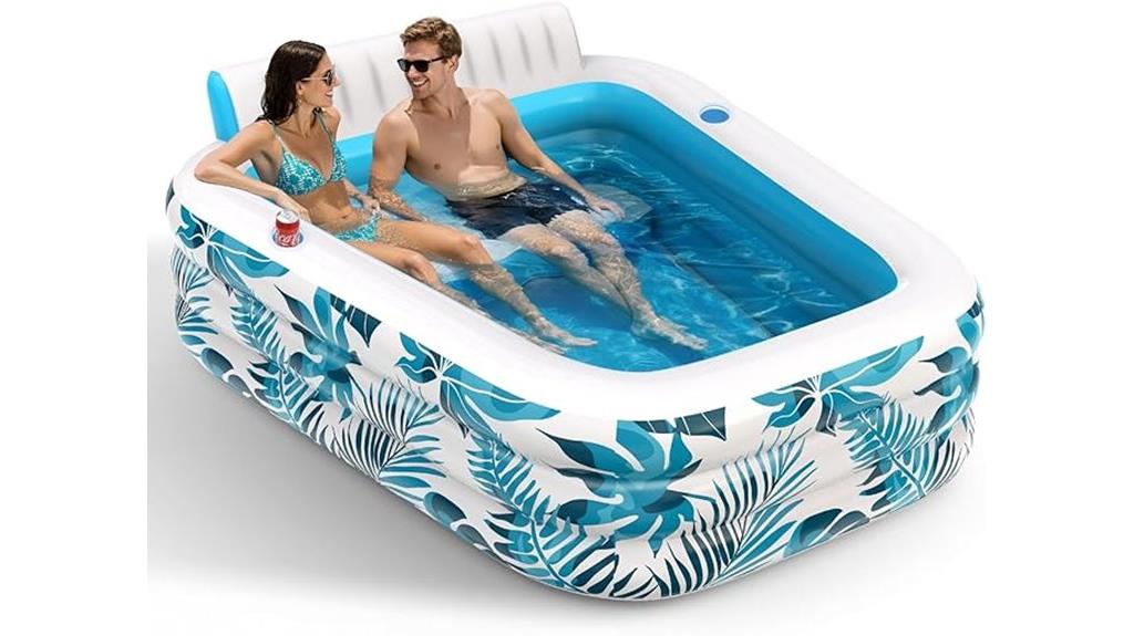 adult inflatable pool with accessories