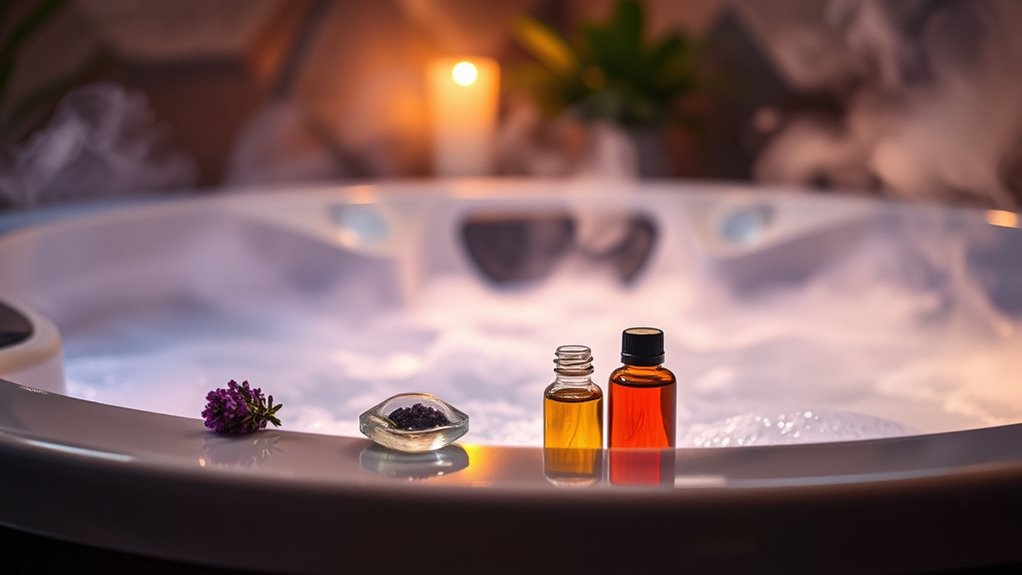 aromatherapy enhanced hot tub relaxation