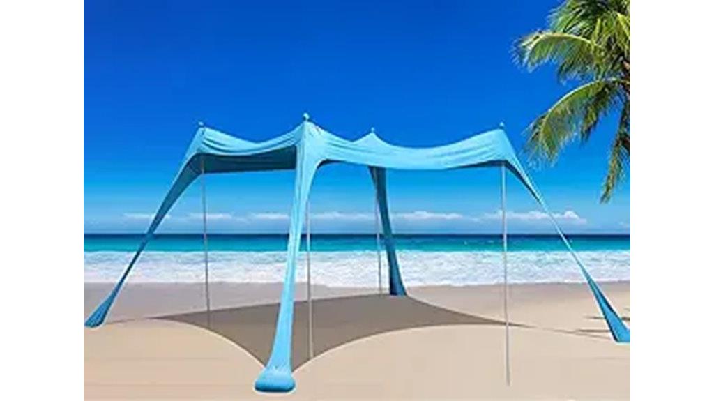 beach family sun shade
